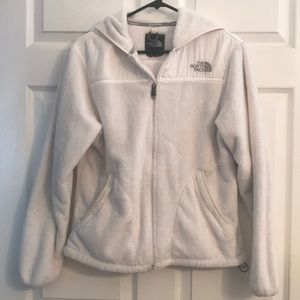 White Hooded North Face Coat